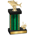 Accented Single Green Glacier First Place Fishing Trophy