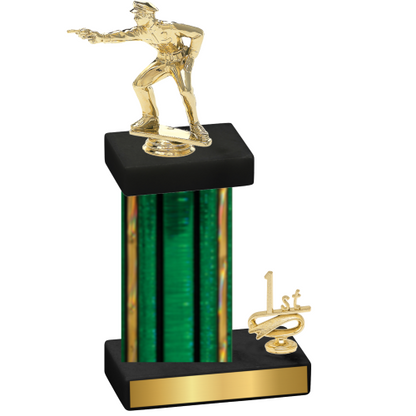 Accented Single Green Glacier First Place Shooter Trophy