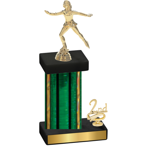 Accented Single Green Glacier Second Place Skater Trophy