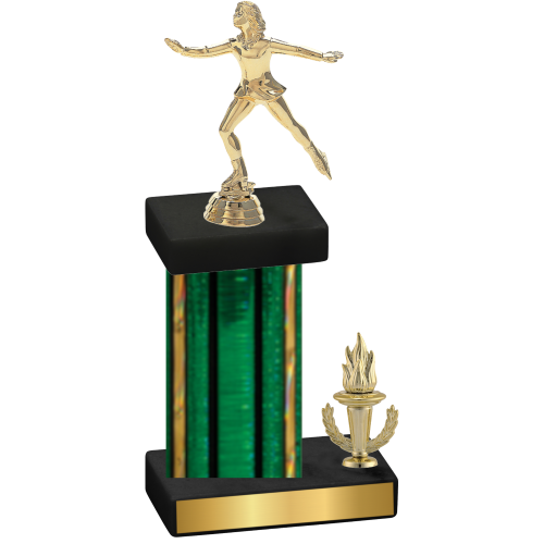 Accented Single Green Glacier Victory Skater Trophy