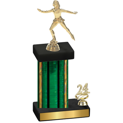 Accented Single Green Glacier Year Skater Trophy