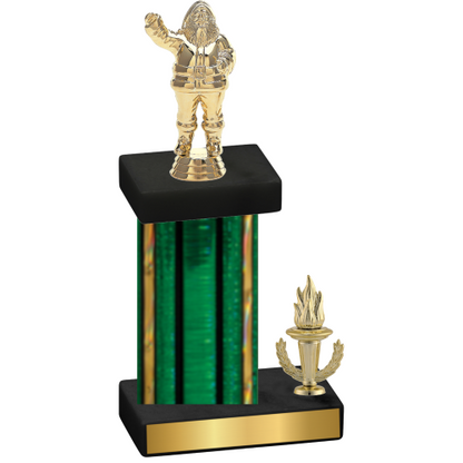 Accented Single Green Glacier Victory Holiday Trophy