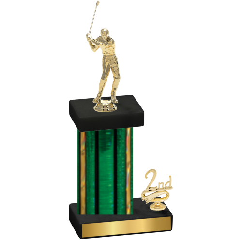 Accented Single Green Glacier Second Place Golf Trophy