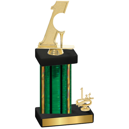 Accented Single Green Glacier First Place Golf Trophy