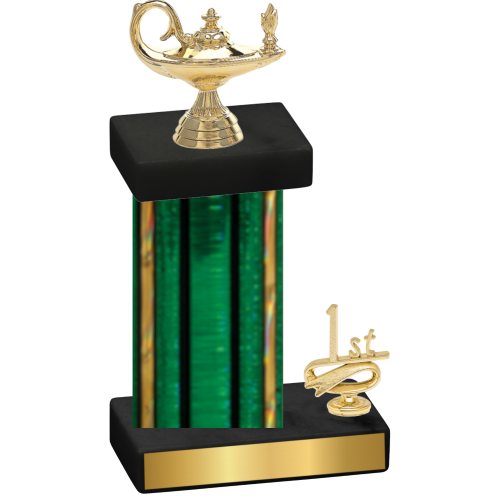 Accented Single Green Glacier First Place Academics Trophy