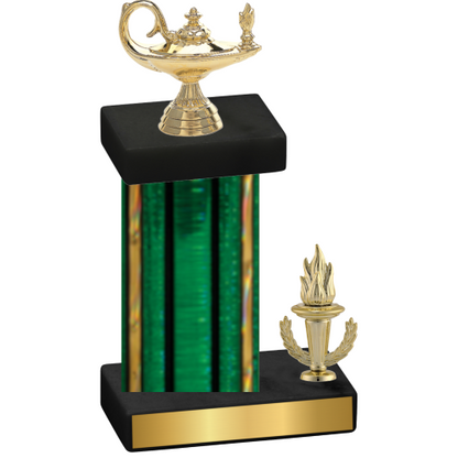 Accented Single Green Glacier Victory Academics Trophy