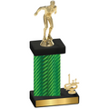 Accented Single Green Carbon Fiber First Place Swimming Trophy