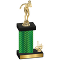 Accented Single Green Carbon Fiber First Place Tennis Trophy