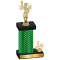 Accented Single Green Carbon Fiber Fourth Place Academics Trophy
