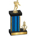 Accented Single Blue Glacier Victory Rugby Trophy