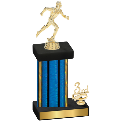 Accented Single Blue Glacier Third Place Running Trophy