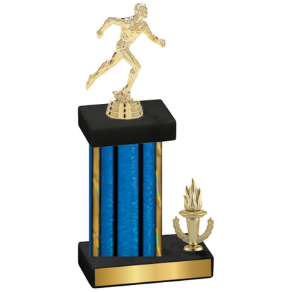 Accented Single Blue Glacier Victory Running Trophy