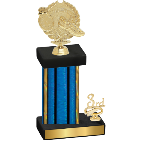 Accented Single Blue Glacier Third Place Running Trophy