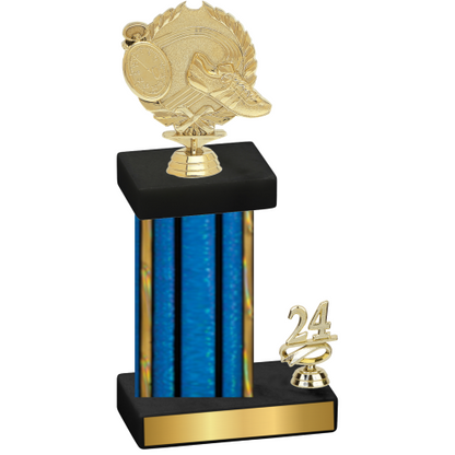 Accented Single Blue Glacier Year Running Trophy