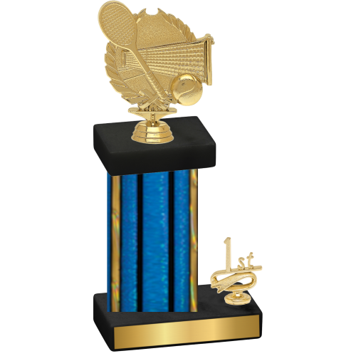 Accented Single Blue Glacier First Place Tennis Trophy