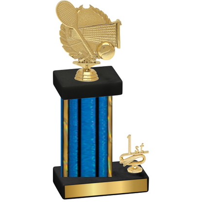 Accented Single Blue Glacier First Place Tennis Trophy