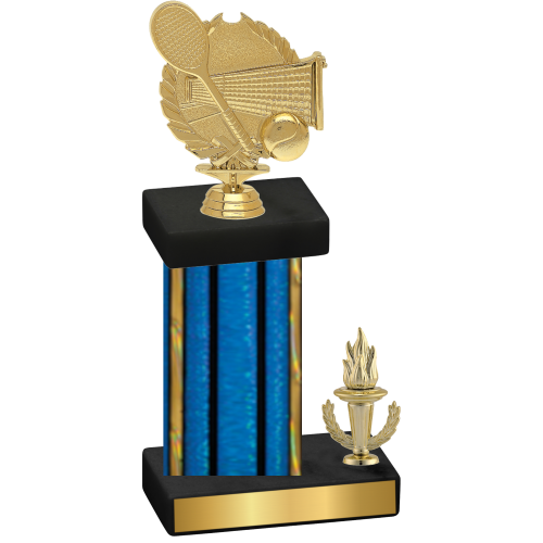 Accented Single Blue Glacier Victory Tennis Trophy