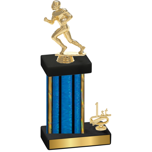 Accented Single Blue Glacier First Place Football Trophy