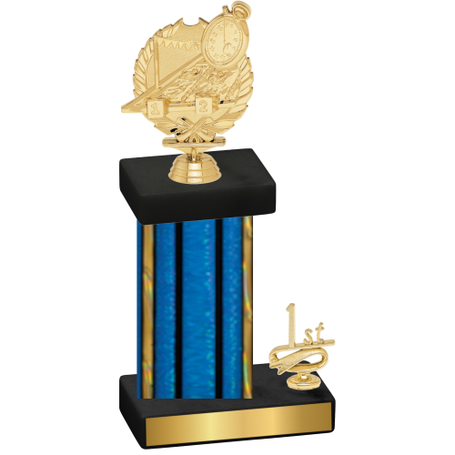 Accented Single Blue Glacier First Place Swimming Trophy