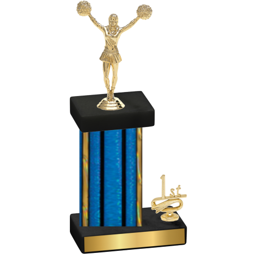 Accented Single Blue Glacier First Place Cheerleading Trophy