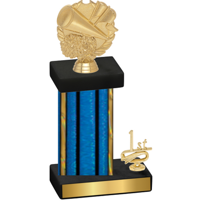 Accented Single Blue Glacier First Place Cheerleading Trophy