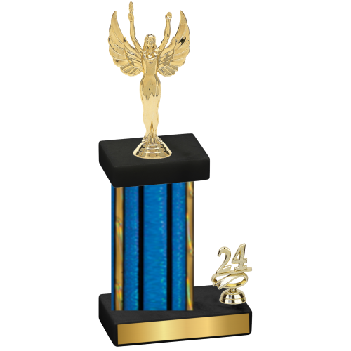 Accented Single Blue Glacier Year Victory Trophy