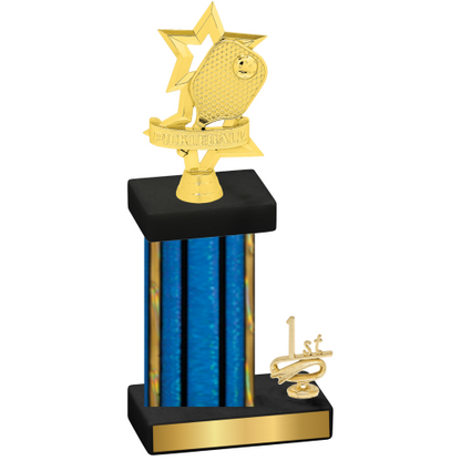 Accented Single Blue Glacier First Place Pickleball Trophy