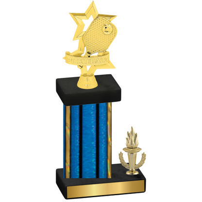 Accented Single Blue Glacier Victory Pickleball Trophy