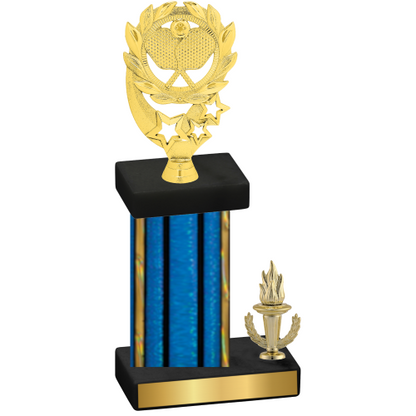 Accented Single Blue Glacier Victory Pickleball Trophy