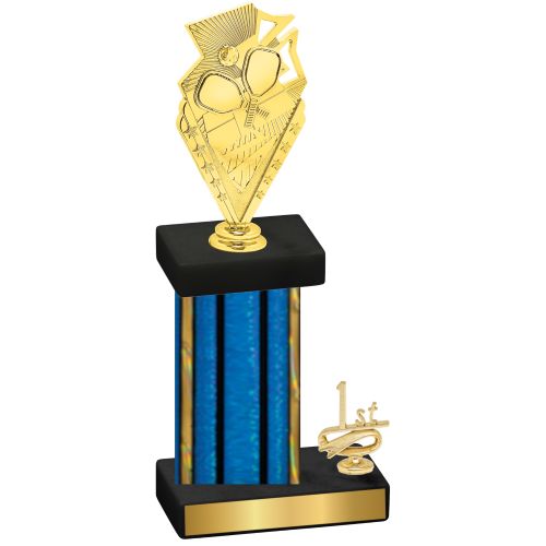 Accented Single Blue Glacier First Place Pickleball Trophy