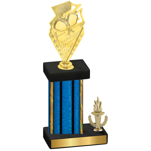 Accented Single Blue Glacier Victory Pickleball Trophy