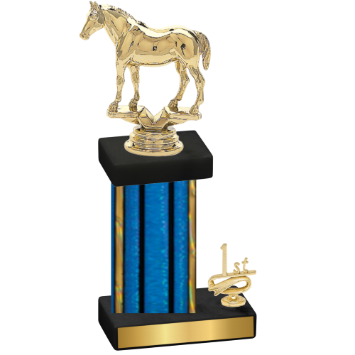 Accented Single Blue Glacier First Place Horses Trophy