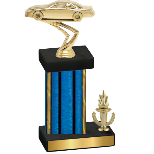 Accented Single Blue Glacier Victory Cars Trophy