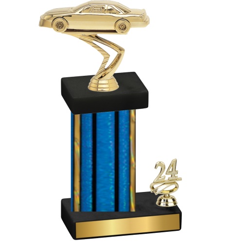 Accented Single Blue Glacier Year Cars Trophy