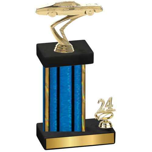 Accented Single Blue Glacier Year Cars Trophy