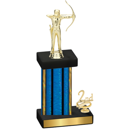 Accented Single Blue Glacier Second Place Archery Trophy