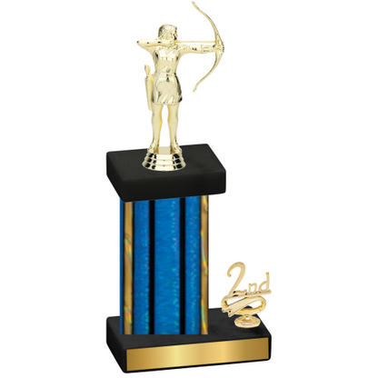 Accented Single Blue Glacier Second Place Archery Trophy