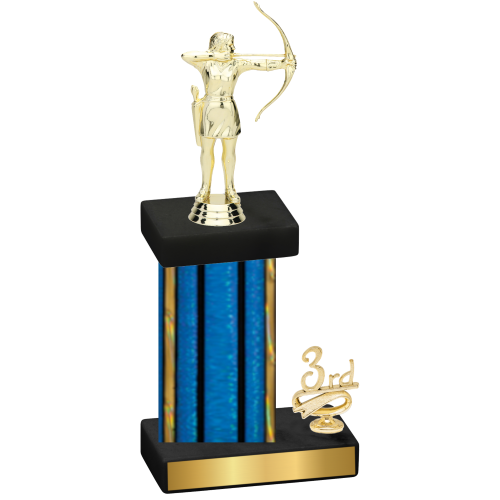 Accented Single Blue Glacier Third Place Archery Trophy