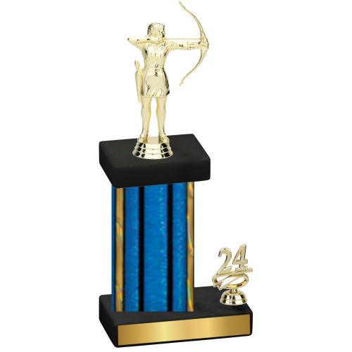 Accented Single Blue Glacier Year Archery Trophy