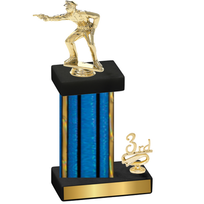 Accented Single Blue Glacier Third Place Shooter Trophy