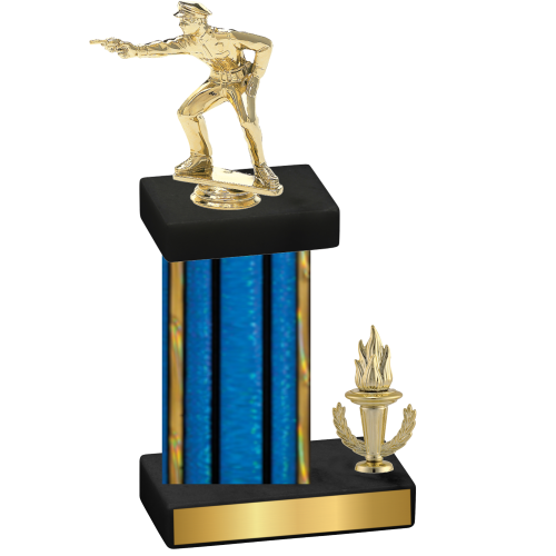 Accented Single Blue Glacier Victory Shooter Trophy