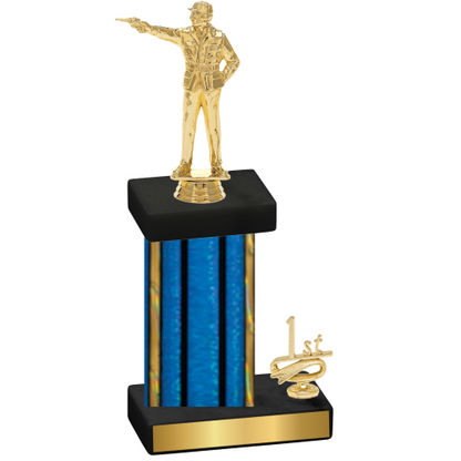 Accented Single Blue Glacier First Place Shooter Trophy