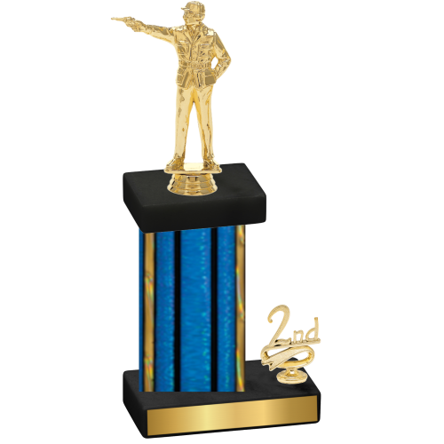 Accented Single Blue Glacier Second Place Shooter Trophy