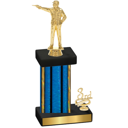 Accented Single Blue Glacier Third Place Shooter Trophy