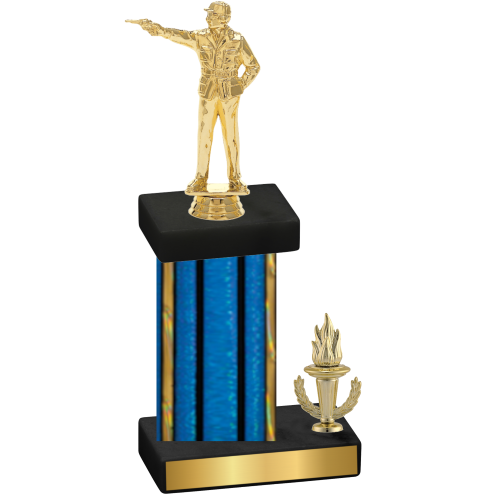 Accented Single Blue Glacier Victory Shooter Trophy