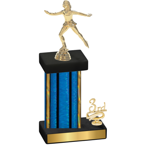 Accented Single Blue Glacier Third Place Skater Trophy
