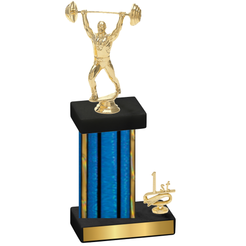 Accented Single Blue Glacier First Place Weights Trophy