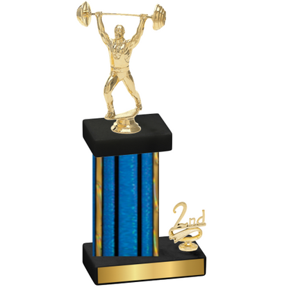 Accented Single Blue Glacier Second Place Weights Trophy