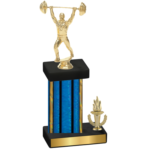 Accented Single Blue Glacier Victory Weights Trophy