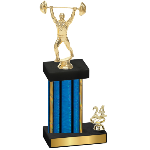 Accented Single Blue Glacier Year Weights Trophy